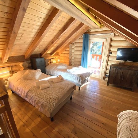 לה ברסה L'Oursblanc Chalet En Rondins מראה חיצוני תמונה